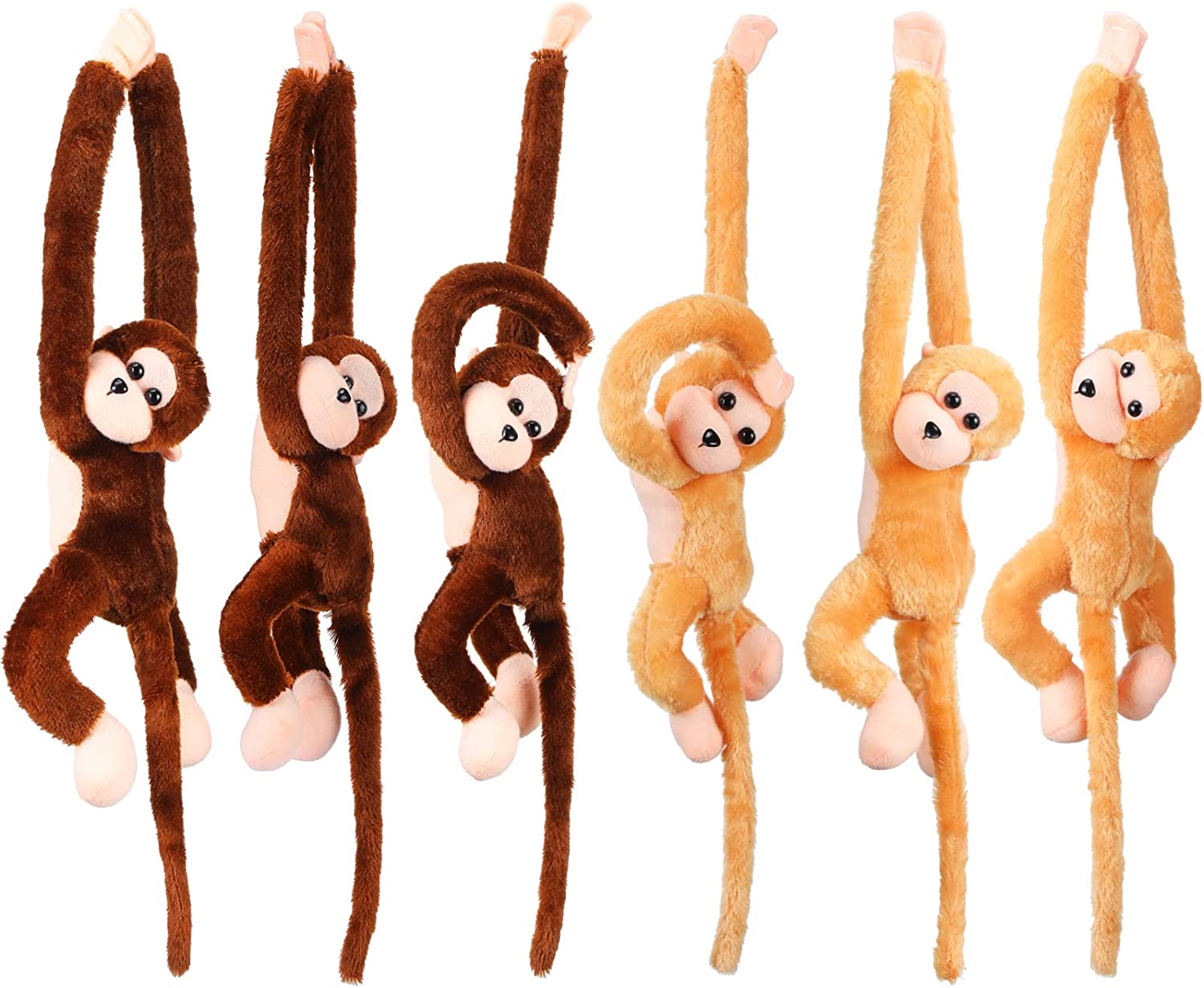 24 Inch Monkey Stuffed Plush Animals Hangs with Velcro Fasteners on