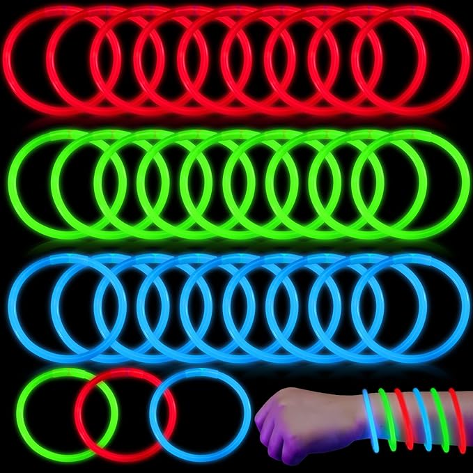 Patriotic 2 Inch Mini Glow Sticks - Red, White, Blue