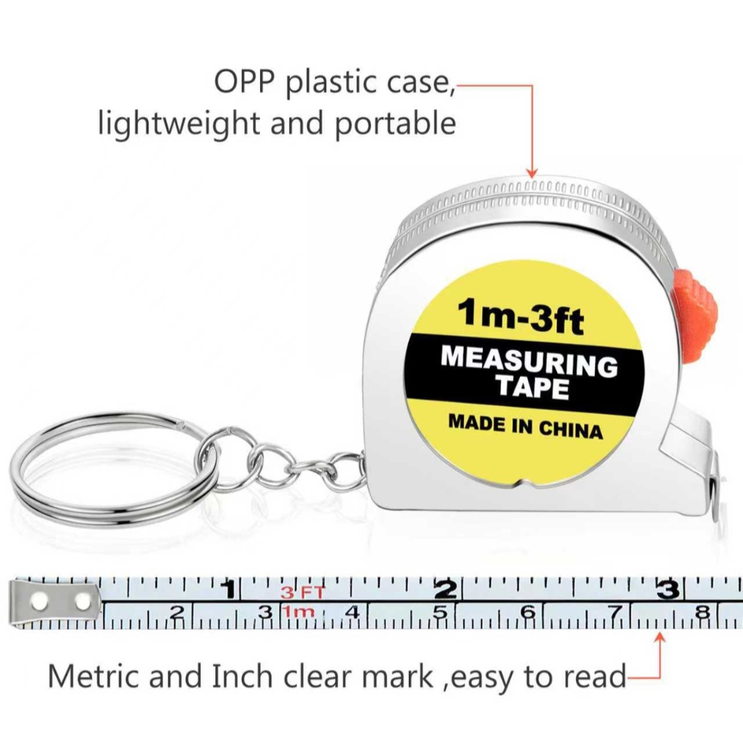 thumbnail image 2 of Keychain Measuring Tape 12pcs 1m/3ft Retractable Tape Measure Keychains - Mini Measuring Tapes For Kids & Adults Small Measuring Tape For Kids 2 of 12