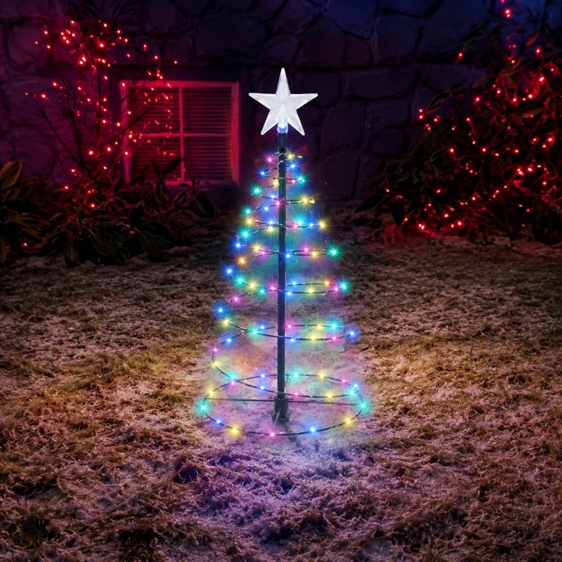 19" Solar Outdoor Christmas Pathway Light - Waterproof & Auto On/Off - Multi-Colored 002 - Item #9330