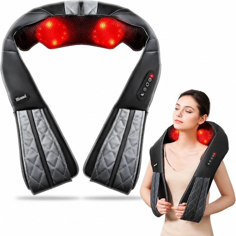 Neck Shoulder Massager with Heat - Rechargeable Back and Neck Massage - Item #9316