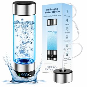 Hydrogen Water Bottle - 460ml Capacity - LED Display - Digital Timer - Item #9321