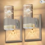 2 Pack Night Light - 3D Etched Starry Night - Dimmable - Dusk to Dawn Sensor - Item #8767