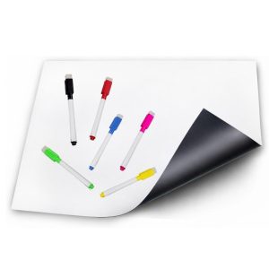DasKid Magnetic Dry Erase Whiteboard - 17" x 13" - 6 Color Dry Erase Markers - DWB006 - Item #9284