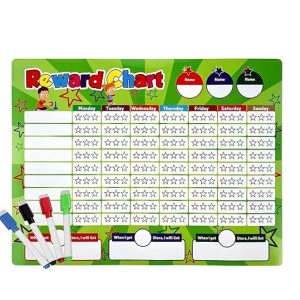 DasKid Dry Erase Reusable Sticker Chart with 4 Markers - DSC004 - Item #9287