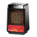 iDiskk E03 Desktop PTC Heater - Dynamic Flame Light Warmer - Item #9317