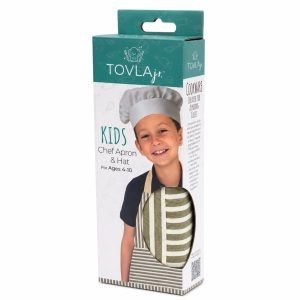 Tovla Jr. Kids Chef Apron and Hat Set - Striped - Item #9387