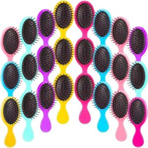Mini Brushes - Travel Mini Wet Hair Brushes - Soft Bristles - 6 Assorted Colors - Item #9385