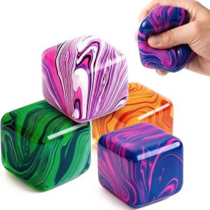 Assorted Squishy Cubes - Join the Craze! - Unique Marbled Cubes - Individually Wrapped - Item #9368