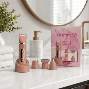 5-in-1 Women's Rechargeable Trimmer Kit – Cordless Grooming System - Item #9375