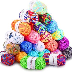 50 g Acrylic Yarn Skeins - Soft Yarn for Crocheting and Knitting - Assorted Colors - Item #9308