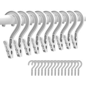 10 pcs - Laundry Hooks Clip Plastic Clothes Hangers - Item #9374