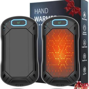 2 Pack - Rechargeable Hand Warmers - 6000mAh - 3 Heat Levels - Item #9279
