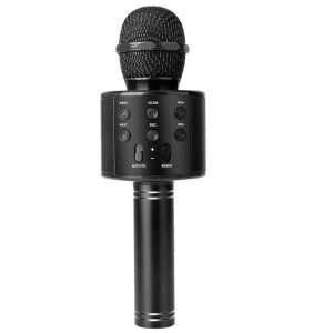 Wireless Bluetooth Karaoke Microphone - Mic Speaker Player Recorder - Black - Item #9324