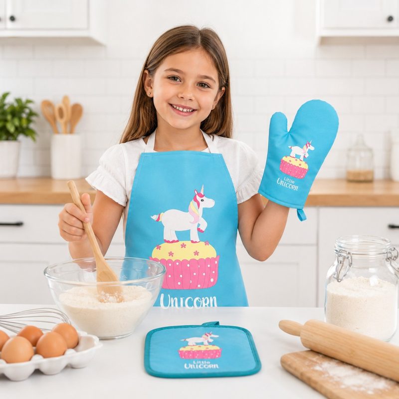 Beba7b82 7888 4abd 9ca5 69c2804e0412 Tovla Jr Kids Unicorn Apron Oven Mitt Pot Holder Set Item 93 2 2.jpg