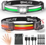 2 Pack Rechargeable LED Headlamps - 1200 Lumens - 260° Wide Beam - 11 Modes - Item #9372