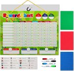 Magnetic Reward Chart Set - Magnetic Chores & Stars - 4 Color Dry Erase Markers - DRC280 - Item #9288