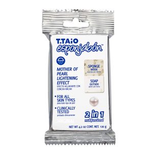 T.Taio Esponjabon - 2 in 1 Sponge and Soap - Mother of Pearl - Item #9485