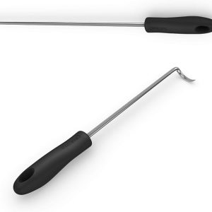 Food Flipper and Meat Hook for Grilling - Left Handed - Large (17 Inch) + Small (12 Inch) - Item #9479