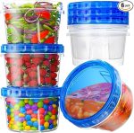 6 Pack - 17 oz Freezer Storage Containers with Twist Top Lids, BPA Free - Microwave and Dishwasher Safe - Item #9429