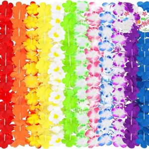 Luau Party Leis - Necklace Hawaiian Colorful Tropical - Assorted Styles - Item #9499