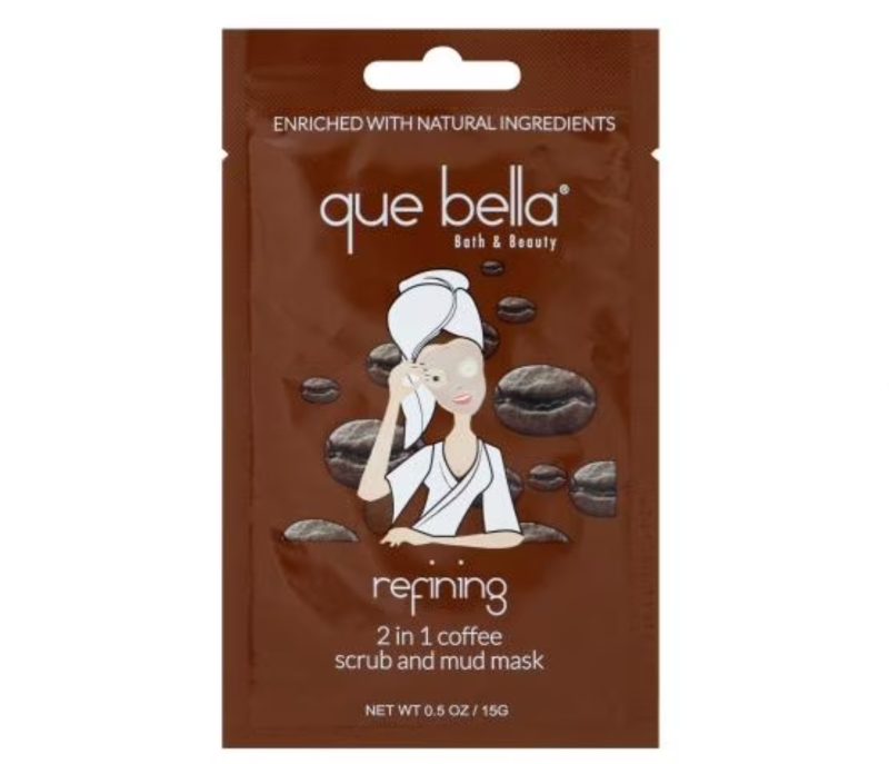Que Bella 2-in-1 Coffee Scrub & Mud Mask 0.5oz