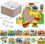 Coloring Puzzles - 4x4 Inch - Transportation Craft Coloring puzzles - Item #9573