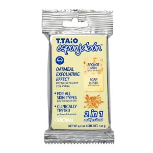 T.Taio Esponjabon - 2 in 1 Sponge and Soap - Oatmeal - Item #9489