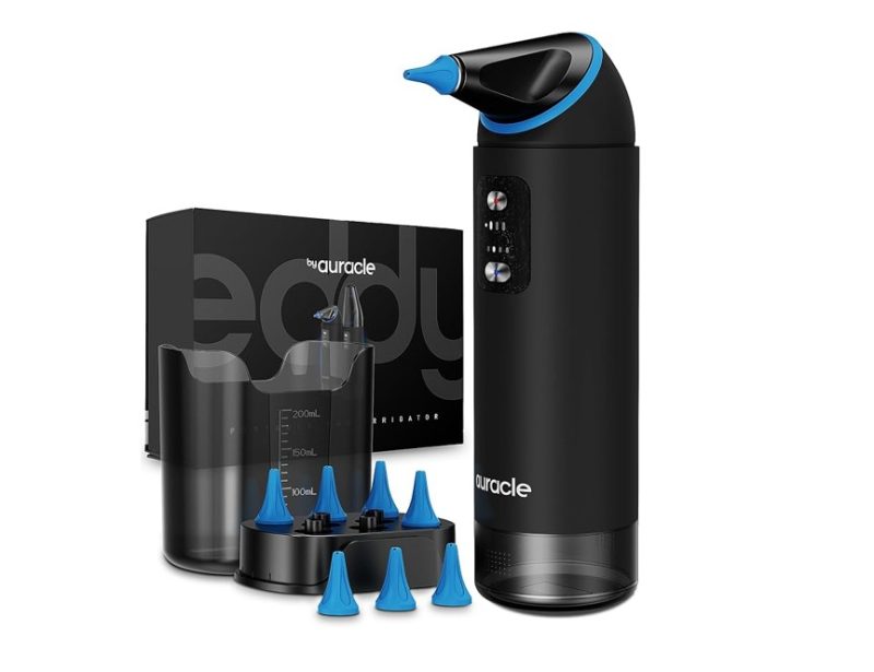 Auracle Ear Wax Removal - Ear Cleaning Kit With 4 Water Pressure Modes - Blue - Item #9514