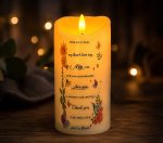 Skywin Flameless Memorial Candle - 5.9" x 2.7" LED Memorial Candle for Loss - Miss You - Item #9428
