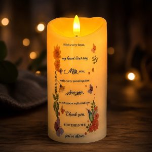 Skywin Flameless Memorial Candle - 5.9" x 2.7" LED Memorial Candle for Loss - Miss You - Item #9428