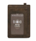 Slim Minimalist Wallet RFID Front Pocket Wallet Thin Credit Card Holder for Men Women - Item #9475