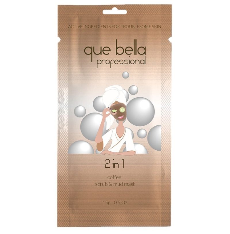 Que Bella 2-in-1 Coffee Scrub & Mud Mask 0.5oz - Item #9393