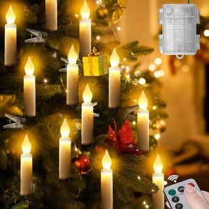 20PCS LED Flickering Candle Lights - Battery Operated - 8 Modes - Remote - Item #9442