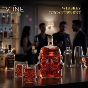 Stormtrooper Galactic Helmet Whiskey Decanter (750ml) Set with 2 Glasses (150ml) - Item #9396