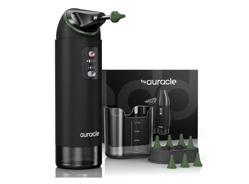 Auracle Ear Wax Removal - Ear Cleaning Kit With 4 Water Pressure Modes - Green - Item #9516
