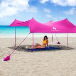 Red Suricata Family Beach Tent & Canopy - UPF50 Sun Shade - Pink - Large - Item #9403