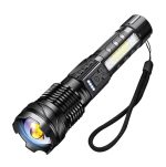 A76 Rechargeable Flashlight - 20000 High Lumens - 7 Modes - COB Side Light - Item #7632