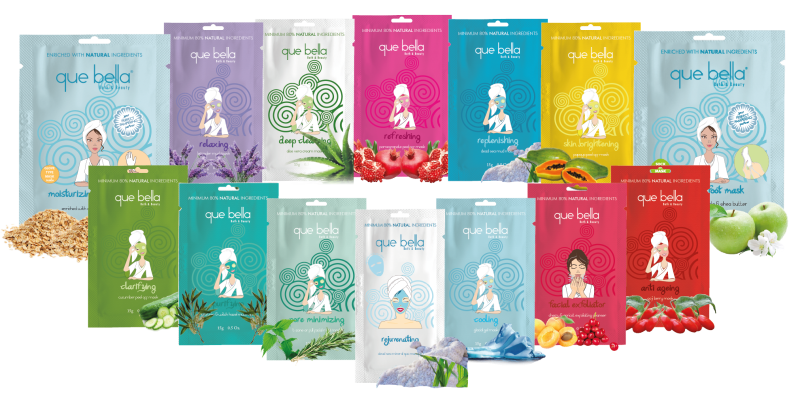quebellamudmaskasst-1.png Bulk Lot - Que Bella Assorted Facial Mud Masks - .5 Oz.