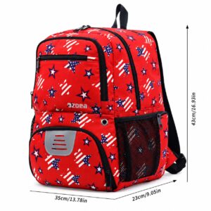 Kids Soccer Backpack - Stars Red - Item #9502