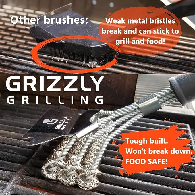 1a8bc3d6-924b-4dc2-910d-02ab7567032e-grizzly-grilling-bristle-free-grill-brush-with-scraper-16-in-1.jpg Grizzly Grilling Bristle Free Grill Brush with Scraper - 16 Inch - Item #9606