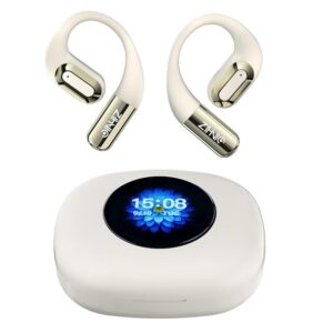 Wireless Open-Ear Headphones with Large Screen - 35H Battery Life - YH2N - Beige - Item #9589