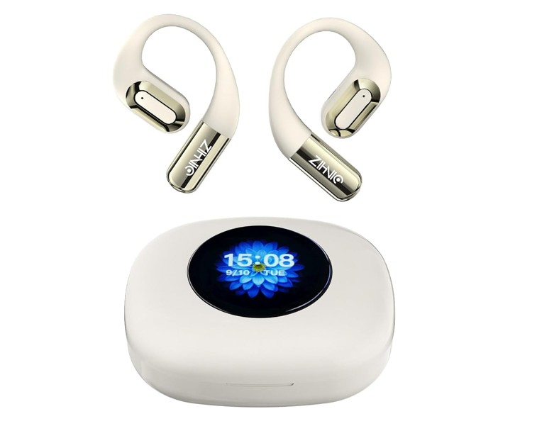 20482d3e-37d2-4a8d-a8ca-686577a64741-wireless-open-ear-headphones-with-large-screen-35h-battery-l-1-2.jpg Wireless Open-Ear Headphones with Large Screen - 35H Battery Life - YH2N - Beige - Item #9589
