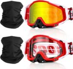 2 Pack Goggles - ATV - Motorcycle - Dirt Bike - Ski - Red - Item #9609