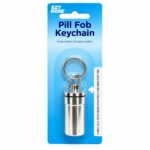 Ezy Dose Keychain Pill Box - Metal Travel Capsule - BPA-Free - Item #9652