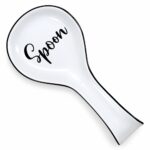 Home Acre Designs White Ceramic Spoon Rest For Kitchen Counter & Stove Top - Item #9661