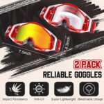 35a516ec 711d 40b1 86ca ce63e333717a 2 pack goggles atv motorcycle dirt bike ski red item 9609 2.jpg