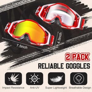 35a516ec 711d 40b1 86ca ce63e333717a 2 pack goggles atv motorcycle dirt bike ski red item 9609 2.jpg