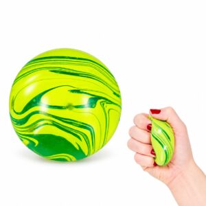 Green Marble Swirl Squishy - 2 1/2" Stress Reliever - Item #9673