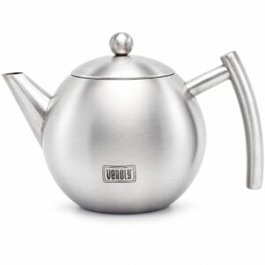 Venoly Stainless Steel Tea Pot with Removable Infuser - 1.5 Liter - Item #9654